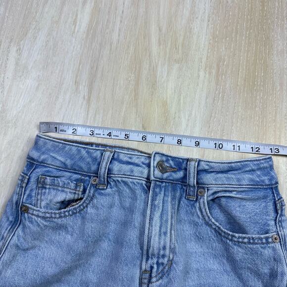 American Eagle Strigio Mom Jean Distressed Destroyed Ripped High Rise Jeans 0 - Picture 10 of 16